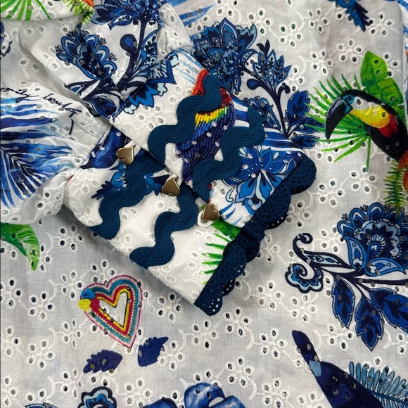 Emily Lovelock Hailey Blouse Toucan Print Size XS US 2-4 - Picture 6 of 15